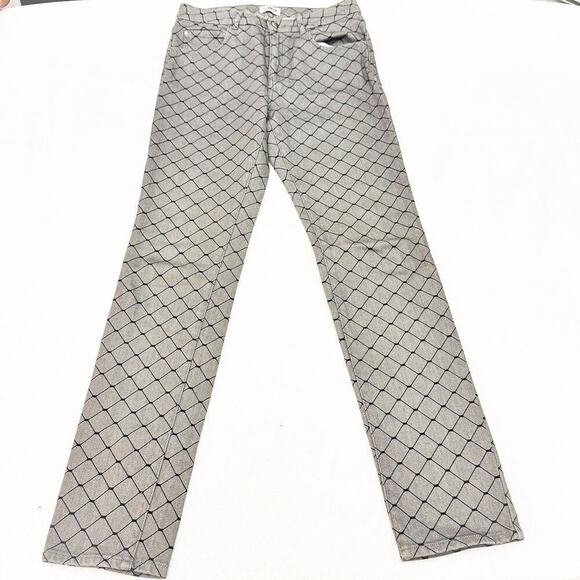 Sonia Rykiel Gray Chain Link Patterned Slim Leg Denim Jeans Size 38 - Picture 2 of 9
